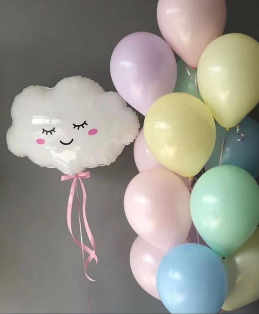 Cloud and Rainbow balloon bunch