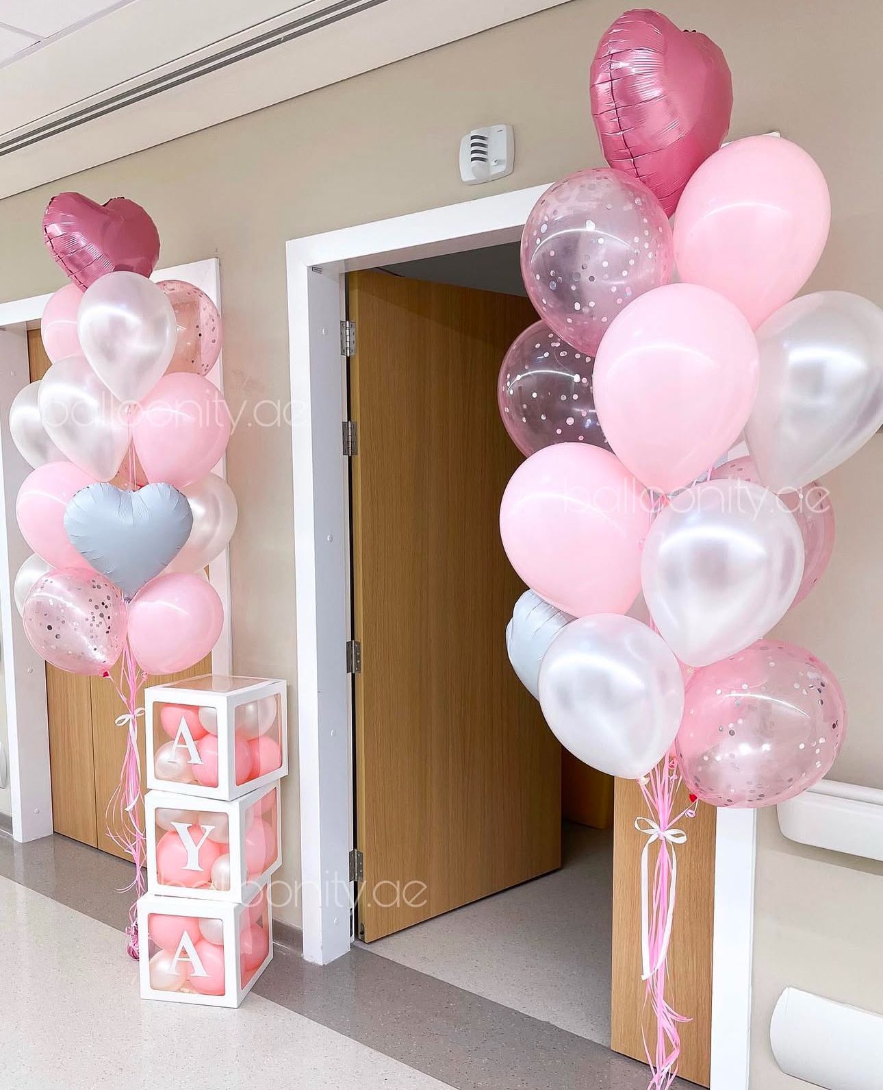 Pink&White Baby set with 3 boxes