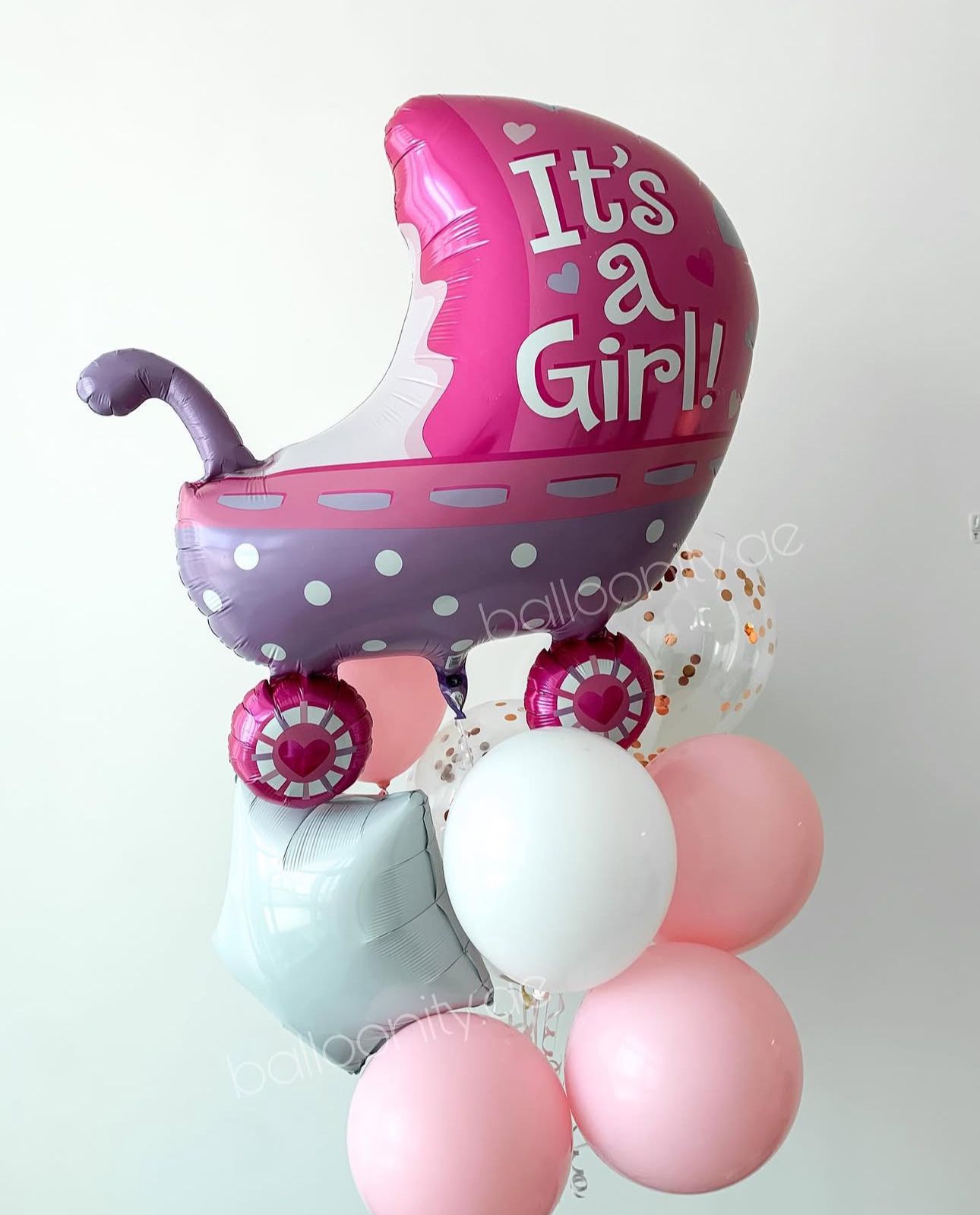 Welcome Baby Girl Balloon Set